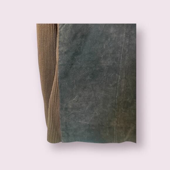 NWT Bob Mackie Wearable Art Suede Leather Sweater Jacket with Detail - Small - Picture 12 of 16